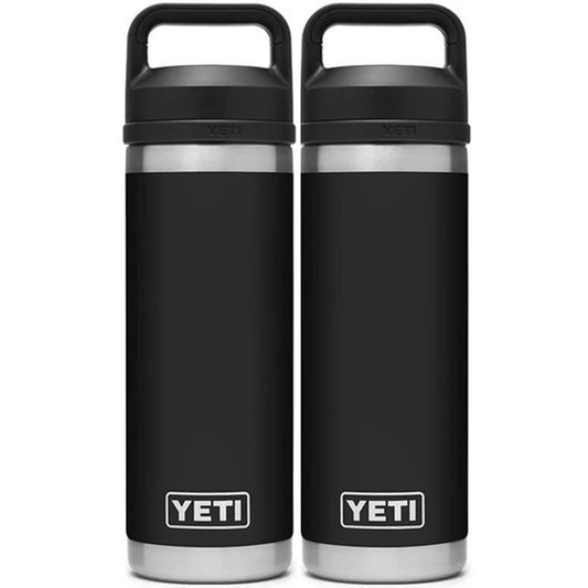 Yeti Rambler 18oz Bottle w/chugCap - Black ( 2-pack)